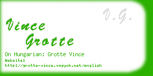 vince grotte business card